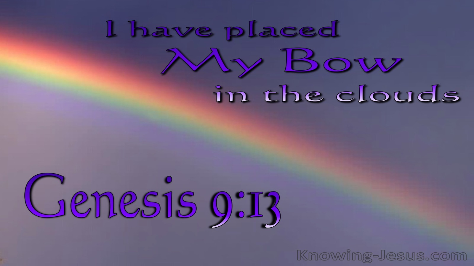 Genesis 9:13 My Bow In The Clouds (purple)